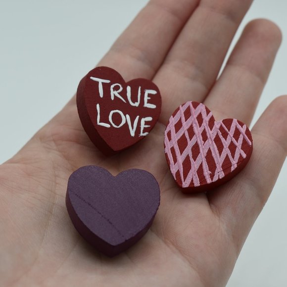 Hand Crafted Other - HAND CRAFTED Magents Conversation hearts for valentines day bundle of three